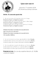 Chants Saint-Léon17 novembre 2019