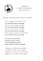 Chants Saint-Léon14 juin 2020