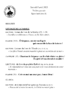 Chants Saint-Léon8 avril 2023Vigile Pascale