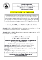 Annonces du14 mai 2023