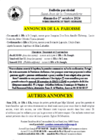 Annonces du27 octobre 2024