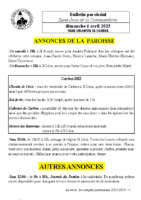 Annonces du6 avril 2025