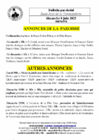 Annoncesdu 8 juin 2025Pentecôte