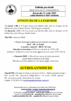 Annonces du31 août 2025