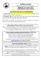 Annonces du12 octobre 2025