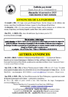 Annonces du16 novembre 2025