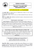 Annonces du7 décembre 2025