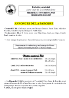 Annonces du 14 décembre 2025