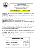 Annonces du21 décembre 2025